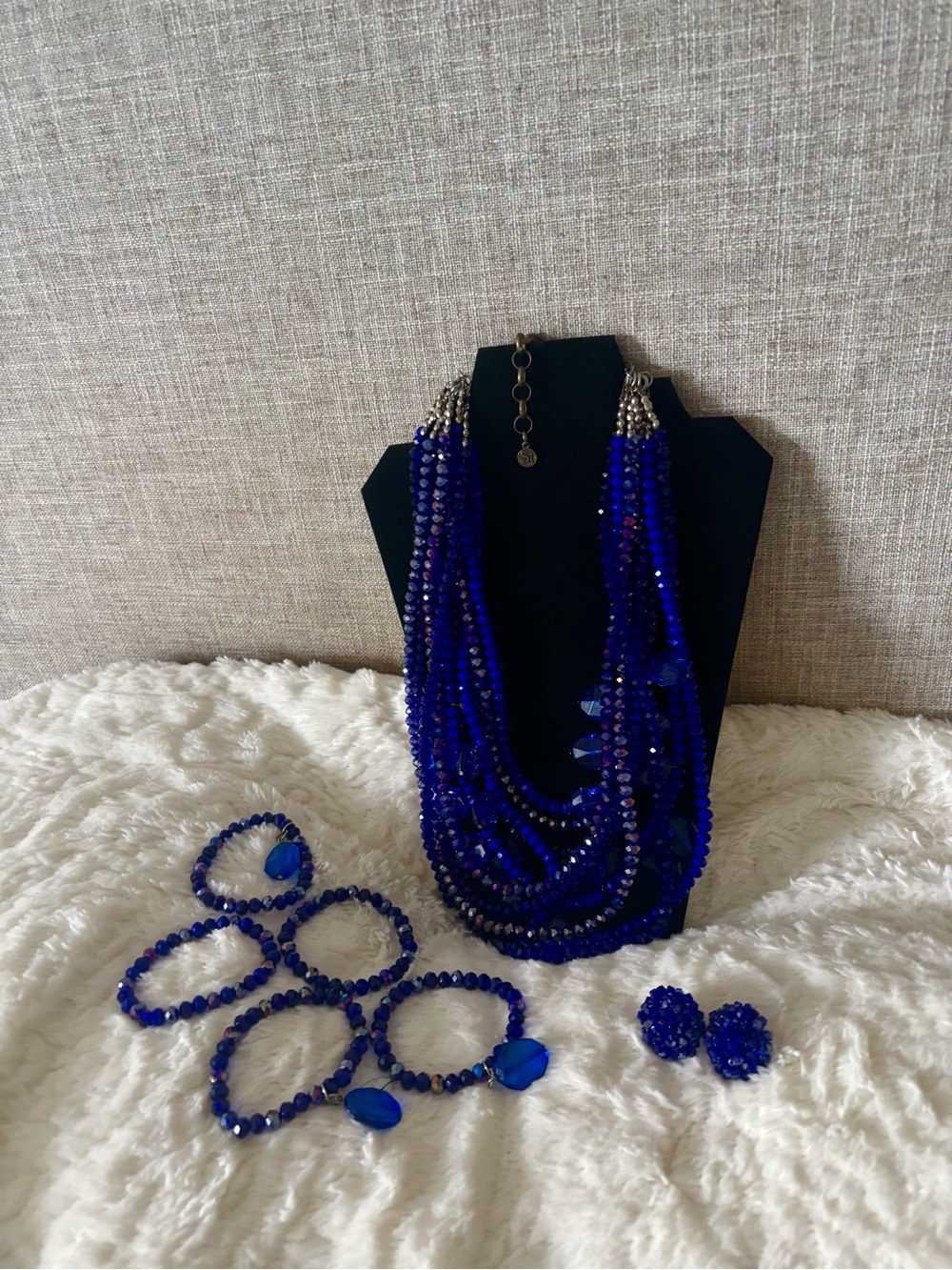 Sassy Jones Royal Blue Malia Necklace, Bracelets and Studs
